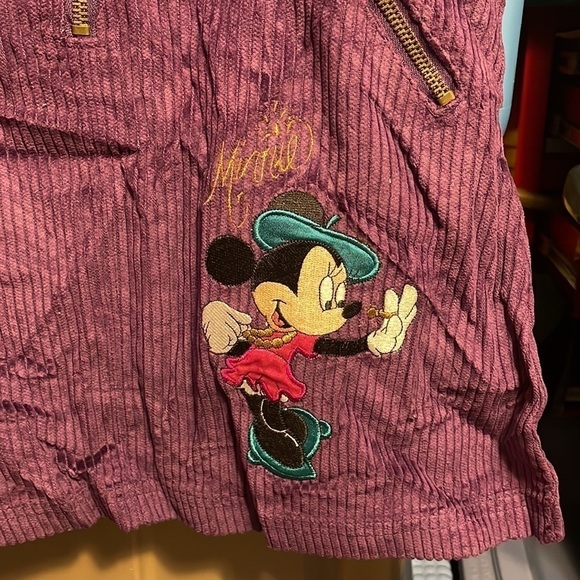 VINTAGE Mickey For Kids Purple Velour Girls Dress - Picture 7 of 10
